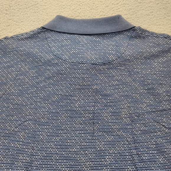 Alan Flusser Shirt Mens XL Blue Short Sleeve Casual Classic Preppy Polo - Picture 5 of 11